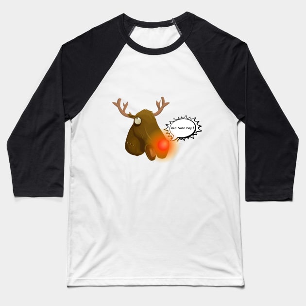 Red Nose Day Baseball T-Shirt by InspirationPL